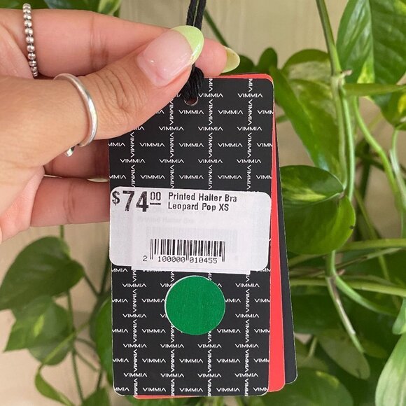 VIMMIA PRINTED HALTER BRA-LEOPARD POP - Picture 4 of 5